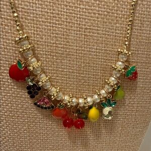 Charming Fruits of the Spirit Gold Necklace with Fruit Charms